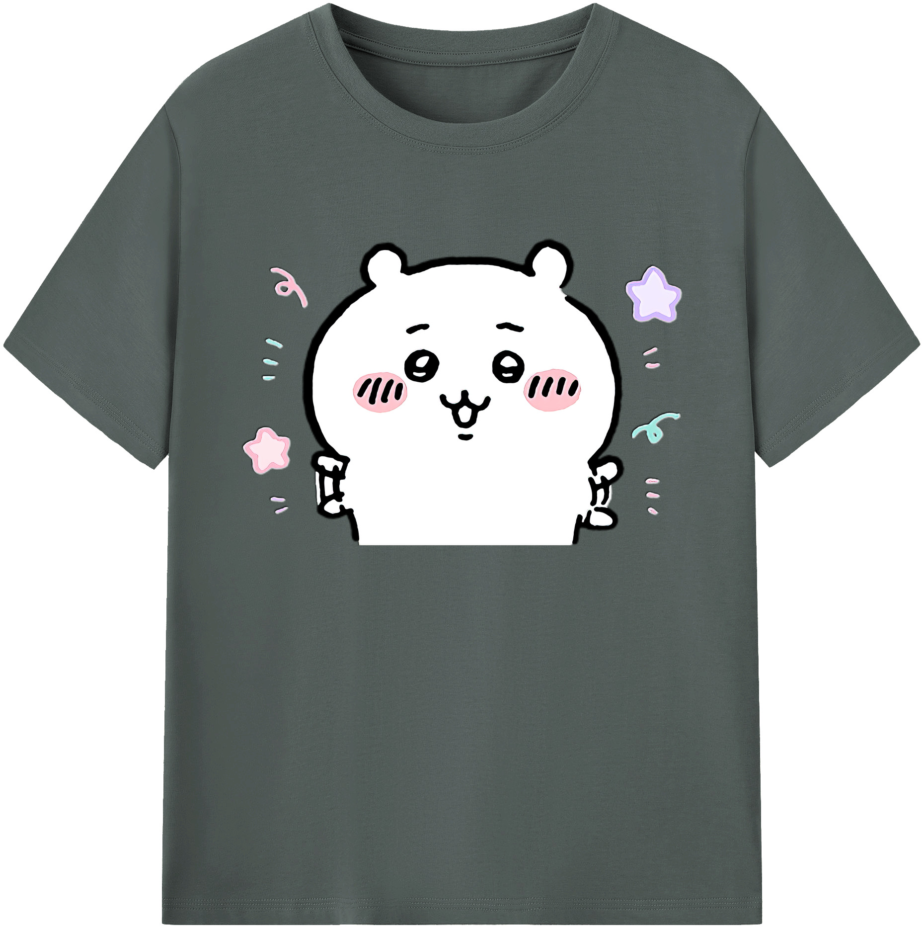 （画像用） ちいかわ ちいかわ Chii-kawa chiikawa 綿100％ メンズ半袖Tシャツ｜肌触りやわらか＆通気性